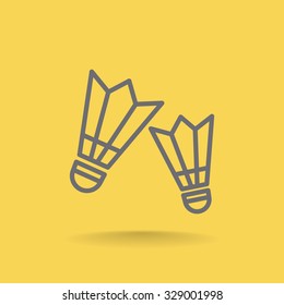 The badminton icon. Shuttlecock symbol