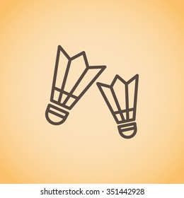 The badminton icon. Shuttlecock symbol