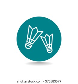 The badminton icon. Shuttlecock symbol