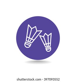 The badminton icon. Shuttlecock symbol