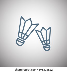 The badminton icon. Shuttlecock symbol