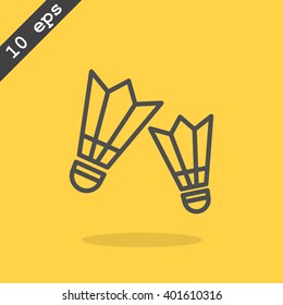 The badminton icon. Shuttlecock symbol
