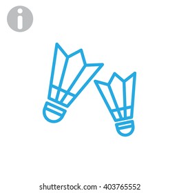 The badminton icon. Shuttlecock symbol