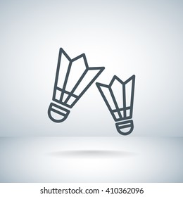 The badminton icon. Shuttlecock symbol