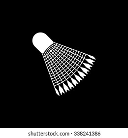 The badminton icon. Shuttlecock symbol. Flat Vector illustration