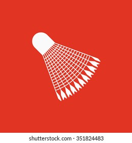 The badminton icon. Shuttlecock symbol. Flat Vector illustration