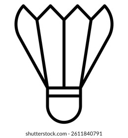 Badminton icon Simple outline vector logo