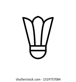 Badminton Icon Sport , Game Company Racket Template Logo Design Emblem Isolated Illustration , Outline Solid Background White
