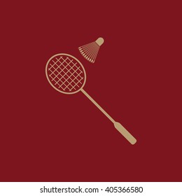 The badminton icon. Sport symbol. Flat Vector illustration