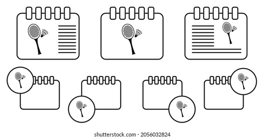 Badminton Icon. Sports Accessory icon. Sport element icon. Premium quality graphic design. Signs, outline symbols collection icon for websites, web design, mobile app on white background