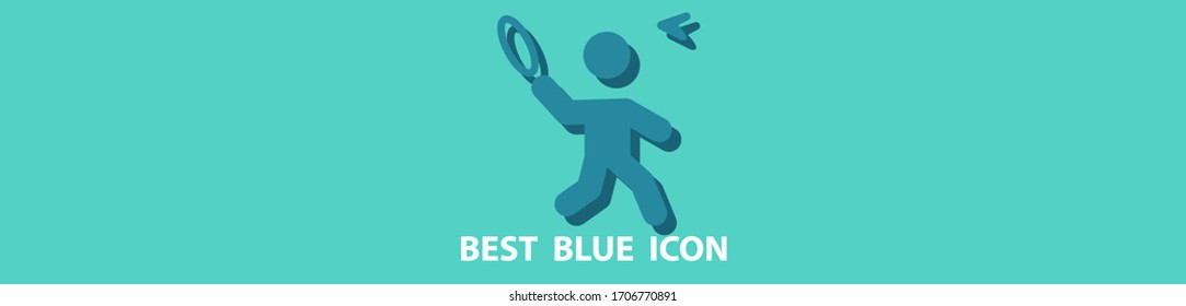 Badminton icon stock vector illustration flat design.