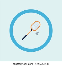 badminton icon symbol. Premium quality isolated badminton vector icon in trendy style. badminton element.