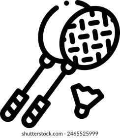 badminton icon. Thin Linear Style Design Isolated On White Background