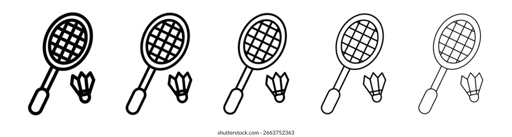 Colección de Vector de icono de bádminton. EPS 10