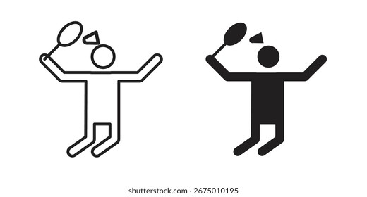 Diseño del Vector del icono del bádminton, perfecto para los diseños del ui del Sitio web