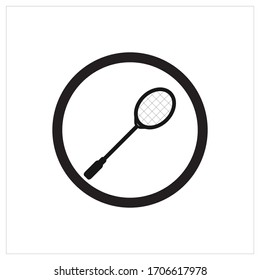 icono de badminton, vectorial de badminton eps10, con fondo blanco