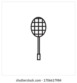 badminton icon, badminton vector eps10, with a white background