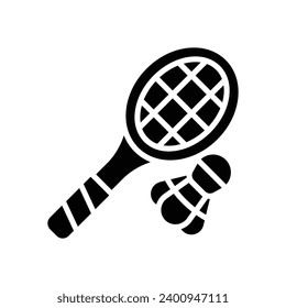badminton icon. vector glyph icon for your website, mobile, presentation, and logo design.