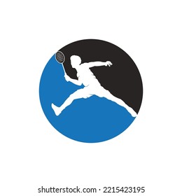 badminton icon vector illustration logo template