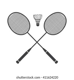 Badminton icon Vector Illustration on the white background.