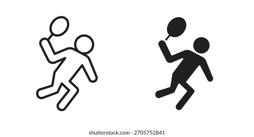 Badminton icon Vector isolated design element. EPS10