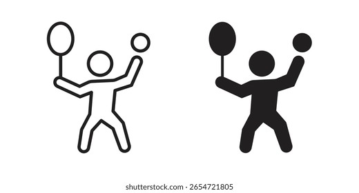 Icono de bádminton Vector, símbolo, ilustraciones de logotipo