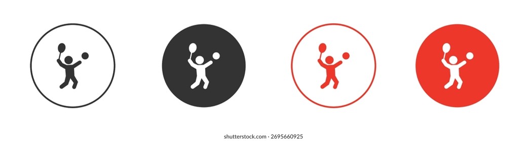 Badminton-Symbol, Vektorgrafik, Symbol, Logo-Illustrationen