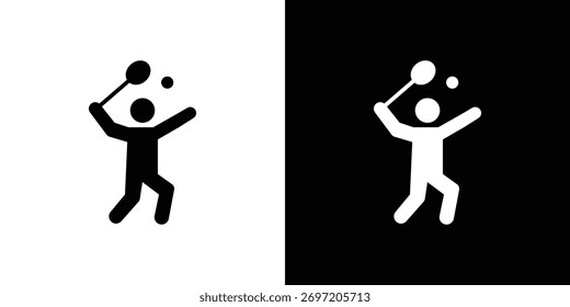 Ícone de Badminton vetor, Símbolo, ilustrações do logotipo