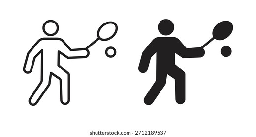 Ícone de Badminton vetor, Símbolo, ilustrações do logotipo