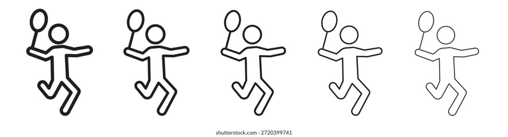 Badminton-Symbol, Vektorgrafik, Symbol, Logo-Illustrationen