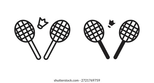 Icono de bádminton para su diseño de Sitio web, logotipo, App, interfaz de usuario. EPS10