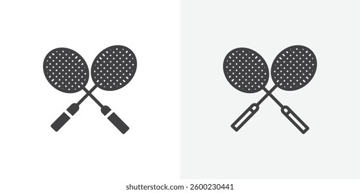 Badminton icons design. vector icons for ui designs