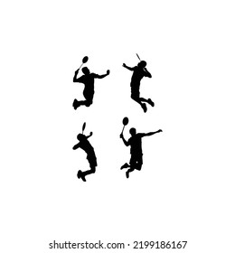 badminton jump smash logo icon vektor temlpate - Shutterstock ID 2199186167