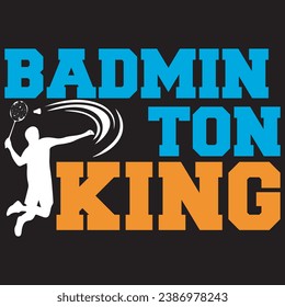 badminton king .with patches for t-shirts and other uses