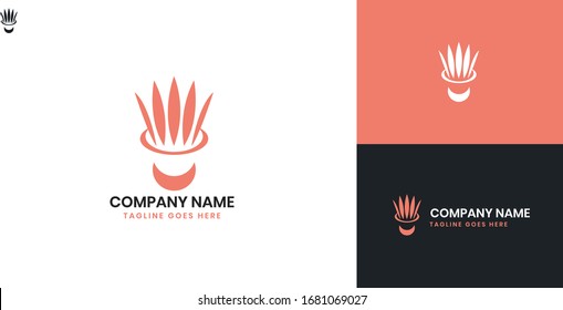Badminton Logo - All elements on this template are editable with vector software