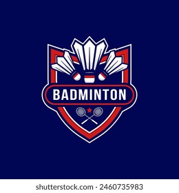badminton logo badge template. emblem logo
