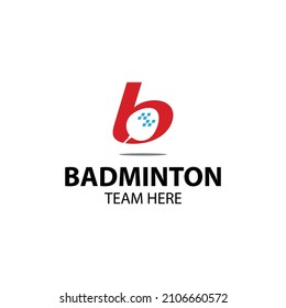 Badminton Logo Design Editable Font Letter Stock Vector (Royalty Free ...