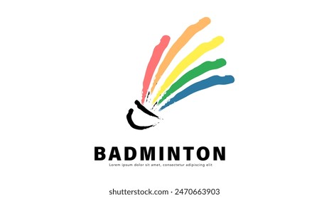 Badminton logo design, icon logo.Badminton sport logo template vector,  Sport club logo concept, illustration Vector EPS 10