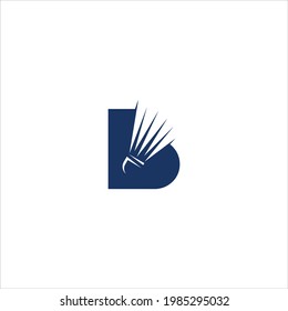 Badminton  logo design, simple symbol, vector, graphic, creative  concept with letter B 