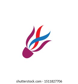 Badminton Logo Design Template Vector
