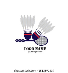 Badminton Logo Design Template Vector
