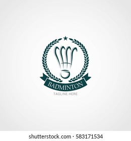 Badminton Logo Design Template. Vector Illustration