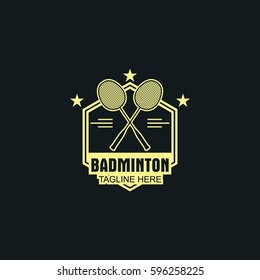 Badminton Logo Design Template. Vector Illustration