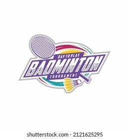Badminton Logo Design Vector. Badminton championship icon