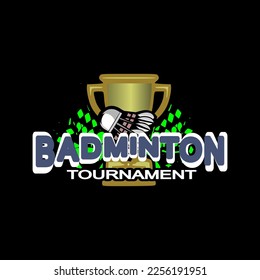 Badminton Logo Design Vector. Badminton championship icon.vector