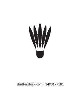 Badminton logo design vector illustration with using shuttlecock icon template