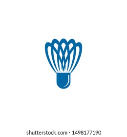 Badminton logo design vector illustration with using shuttlecock icon template