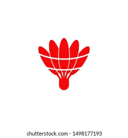 Badminton logo design vector illustration with using shuttlecock icon template