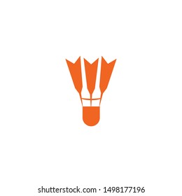 Badminton logo design vector illustration with using shuttlecock icon template