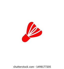Badminton logo design vector illustration with using shuttlecock icon template